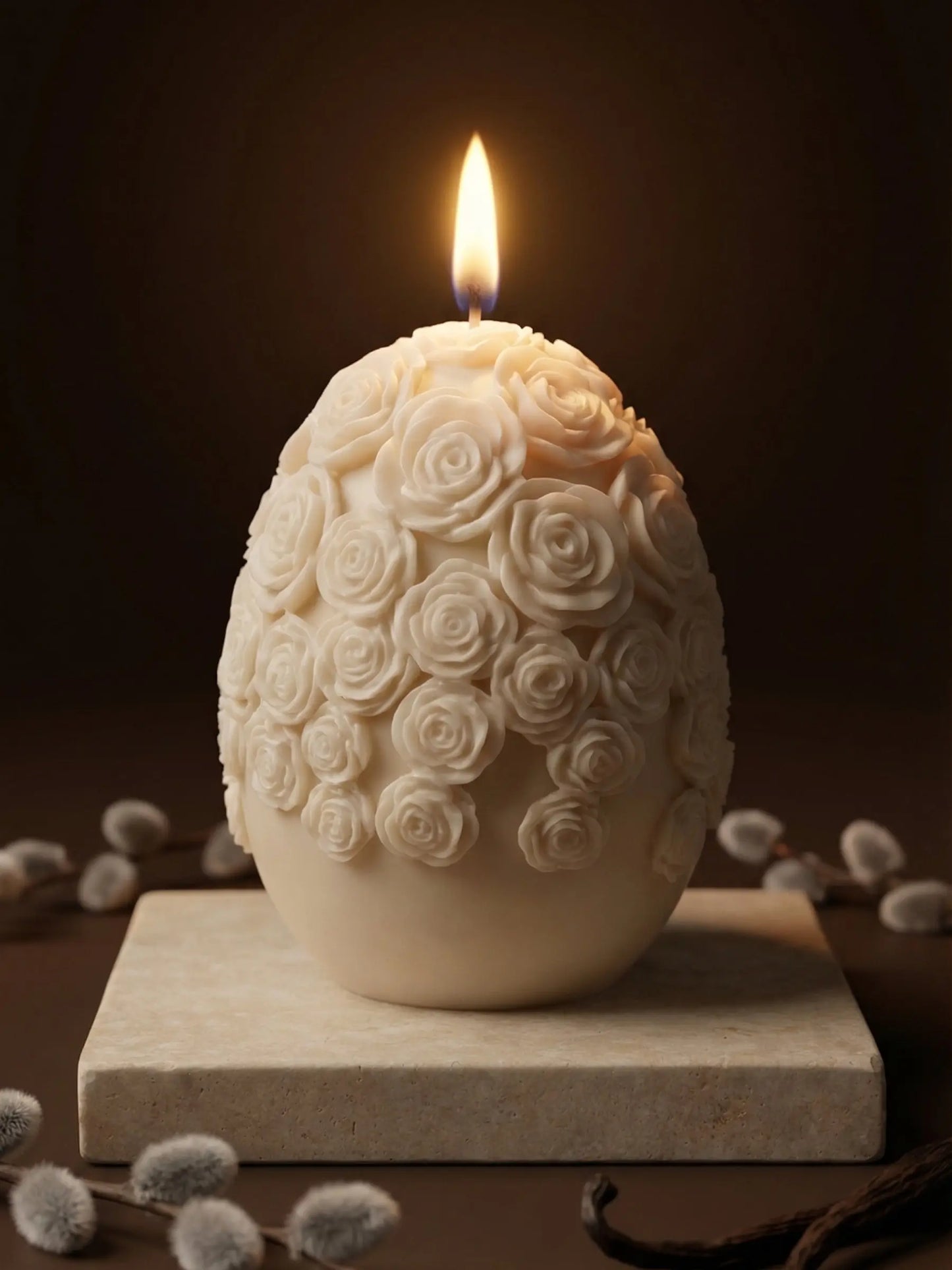 Clean-burning decorative soy wax candle