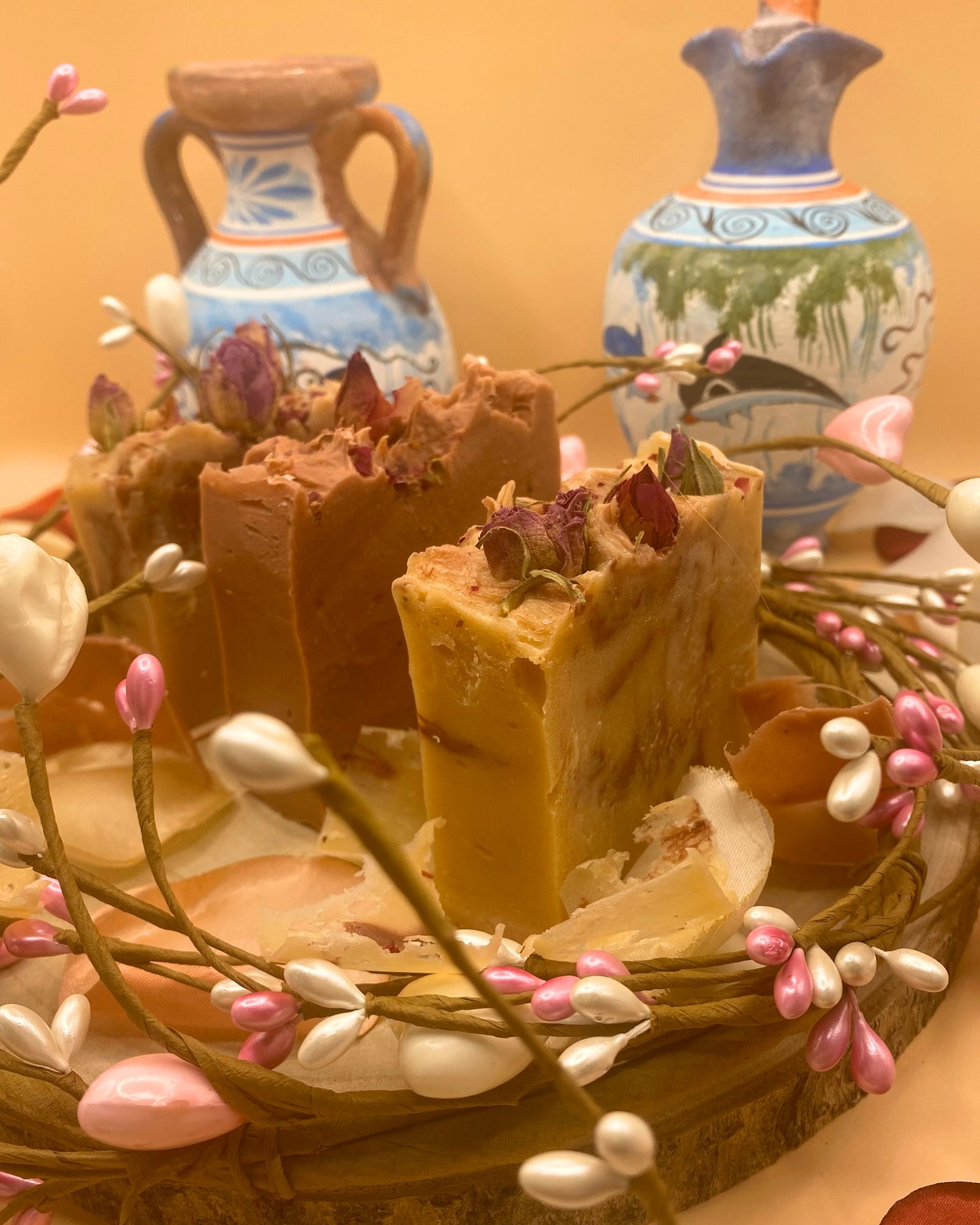 Aphrodite’s Glow Soap Bar – Natural Radiance, Hydrating Rose Geranium & Olive Oil Greek Soap (Handmade, Organic, 4.5 oz / 127.6 g)