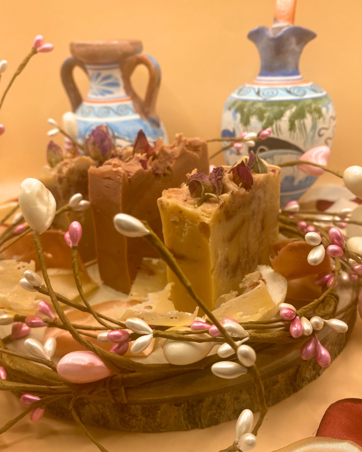 Aphrodite’s Glow Soap Bar – Natural Radiance, Hydrating Rose Geranium & Olive Oil Greek Soap (Handmade, Organic, 4.5 oz / 127.6 g)