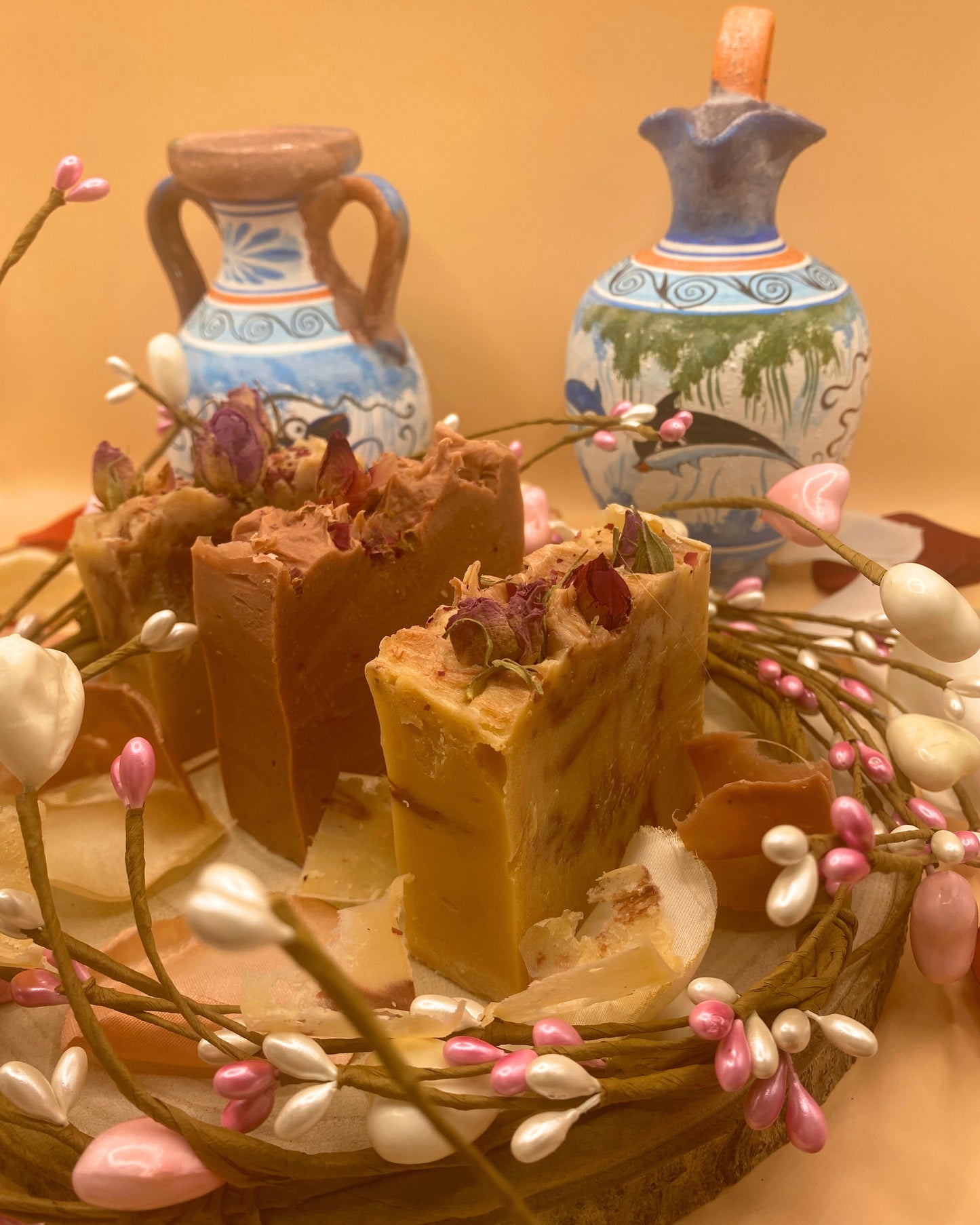 Aphrodite’s Glow Soap Bar – Natural Radiance, Hydrating Rose Geranium & Olive Oil Greek Soap (Handmade, Organic, 4.5 oz / 127.6 g)