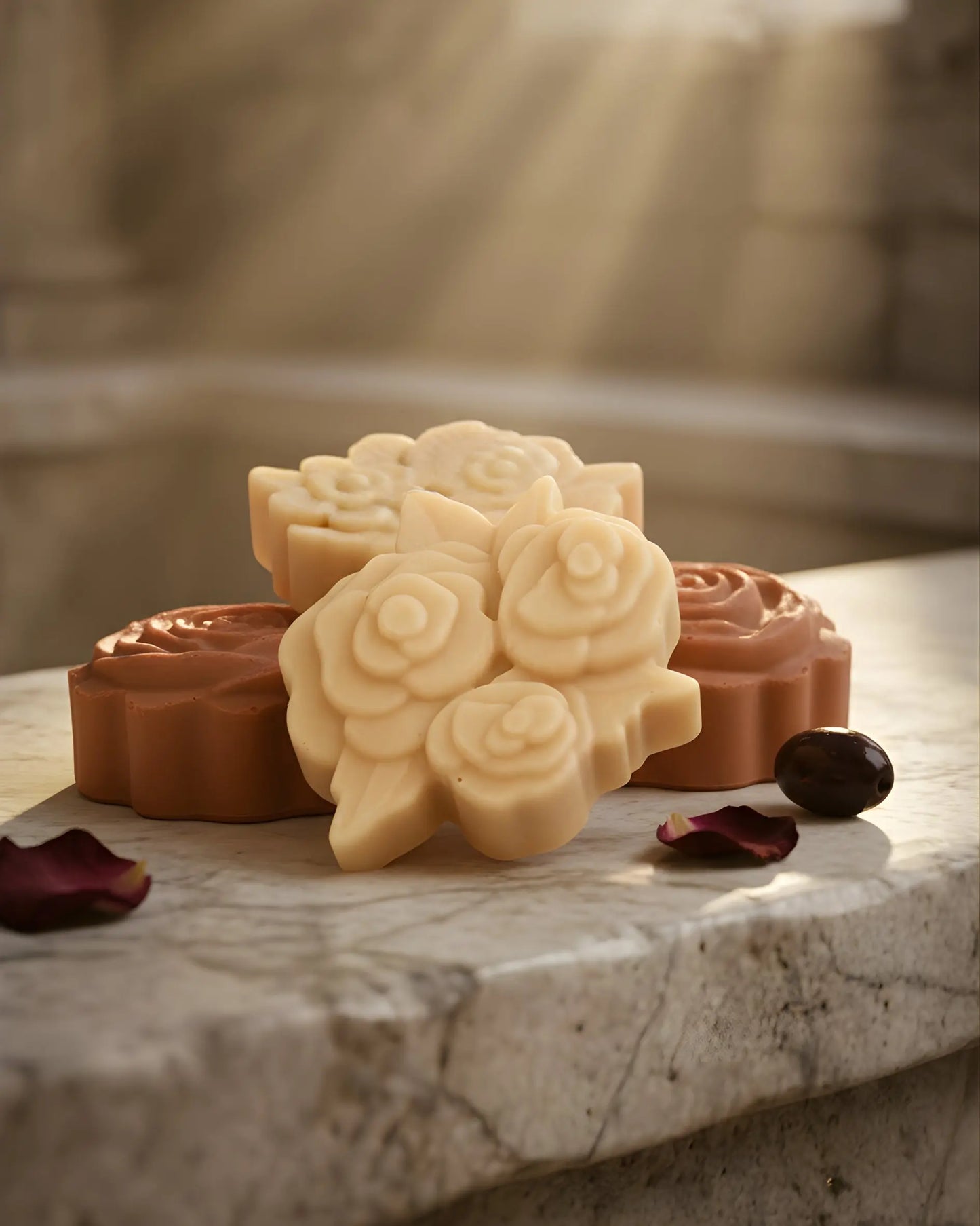 Aphrodite’s Glow Soap Bar – Natural Radiance, Hydrating Rose Geranium & Olive Oil Greek Soap (Handmade, Organic, 2 oz / 57 g)