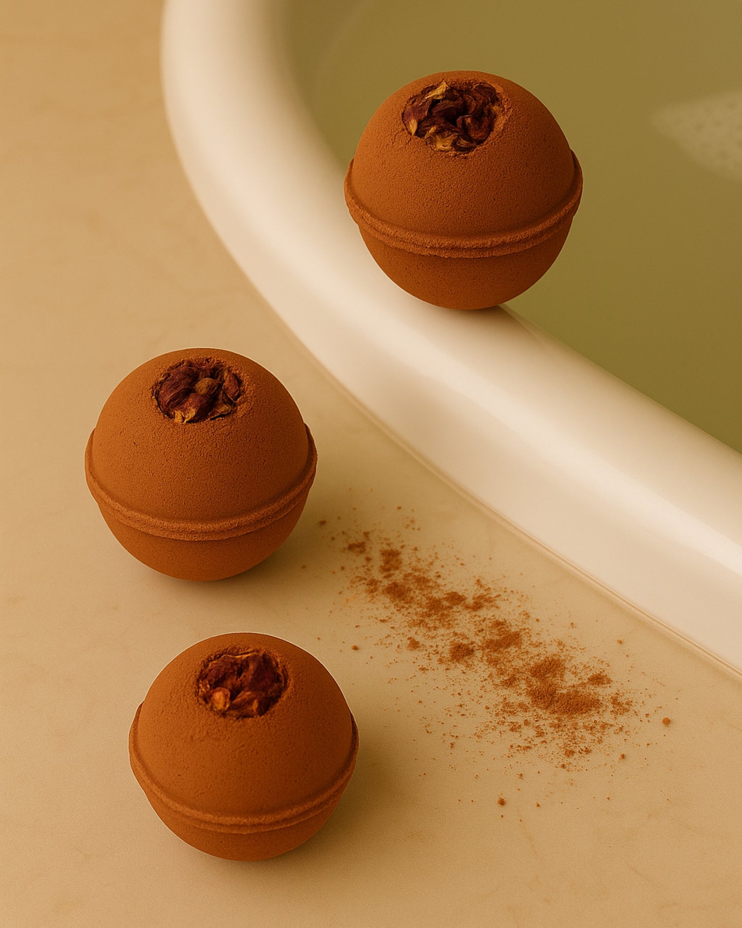 Aphrodite’s Sphere – 3-Pack Rose Bath Bombs (2.2 oz / 62 g each) | Organic Rose & Mineral-Rich Luxury Bath Bomb Set