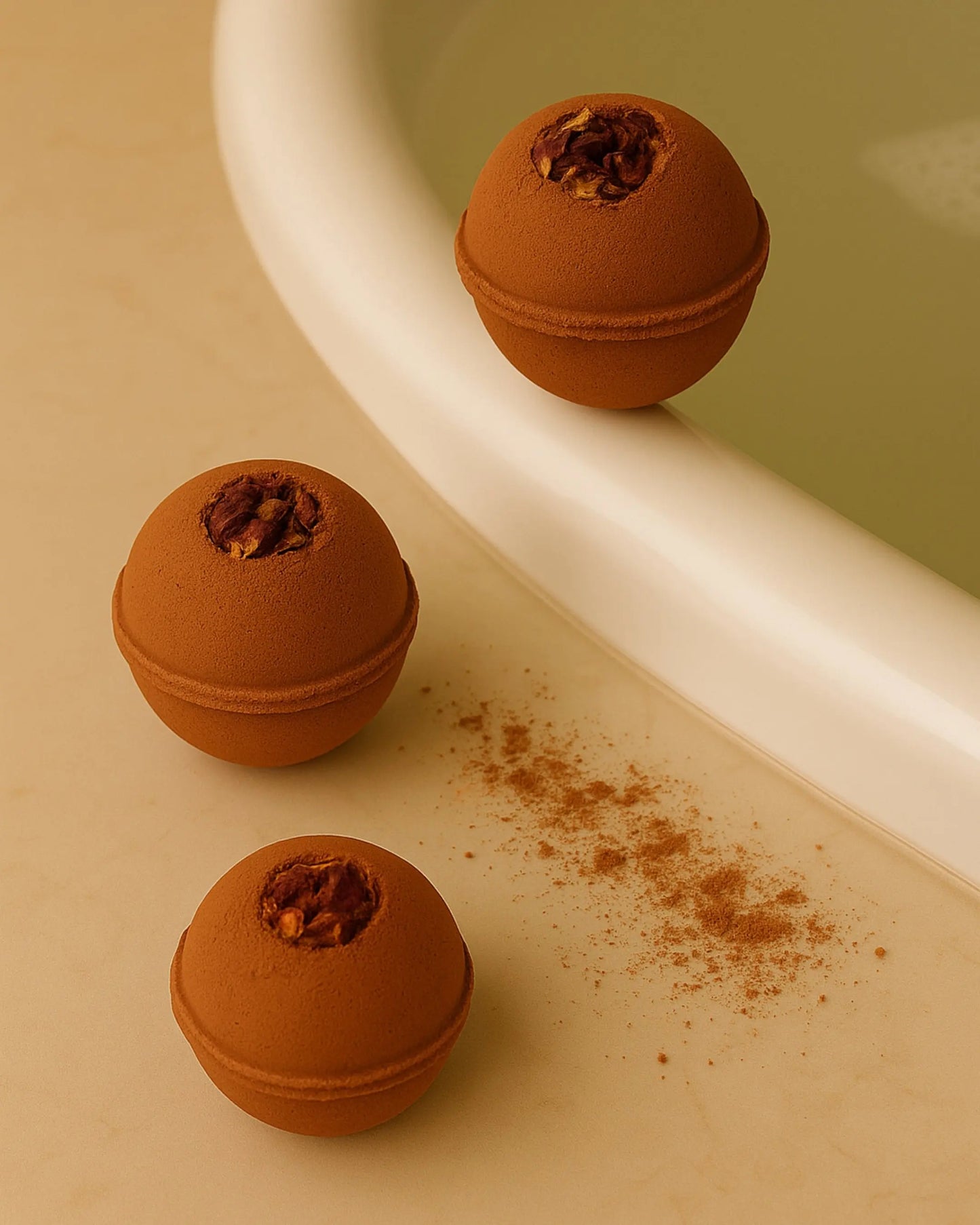 Aphrodite’s Sphere – 3-Pack Rose Bath Bombs (2.2 oz / 62 g each) | Organic Rose & Mineral-Rich Luxury Bath Bomb Set Deos Co.