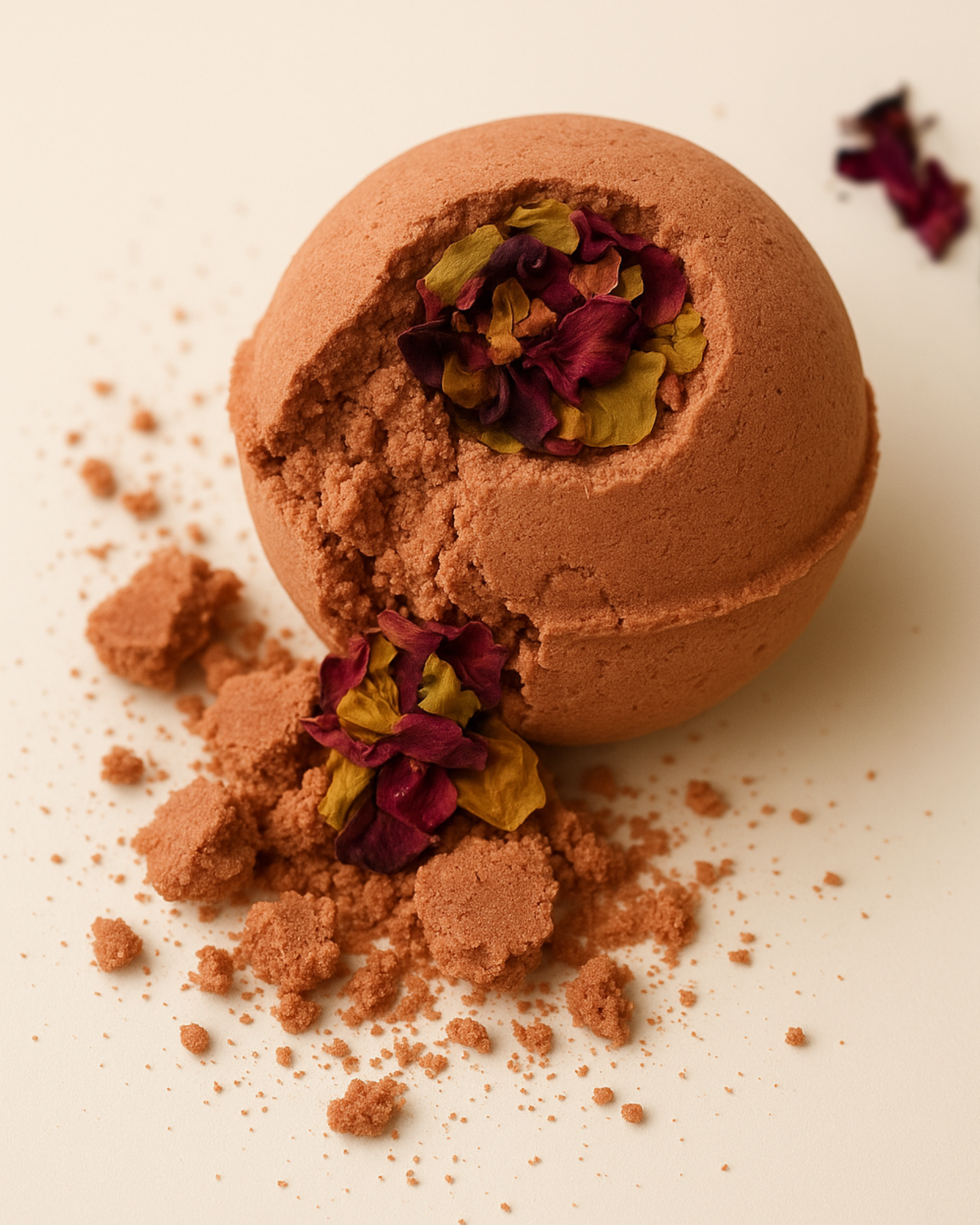 Aphrodite’s Sphere – Luxury Rose Bath Bomb with Organic Rose Petals for Hydrated, Soft Skin (2.2 oz / 62 g • 4.0 oz / 113 g)