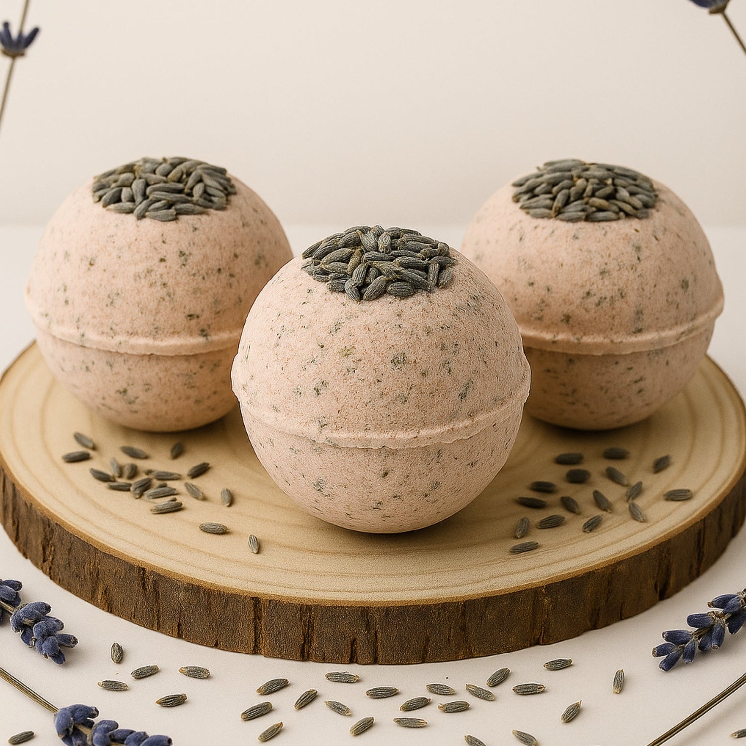 nardus sphere 3 pack lavender bath bomb set by deos co.