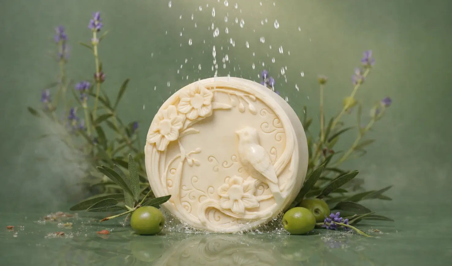 nardus bliss organic olive oil lavender soap by DEOSCO