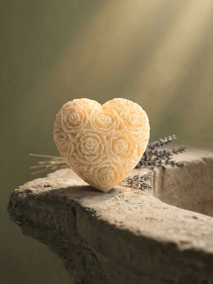The Fleur Heart (Grand Bloom) — Pure Olive Oil & Lavender Soap | Nardus Bliss Collection (1.5 oz / 42 g) Deos Co.