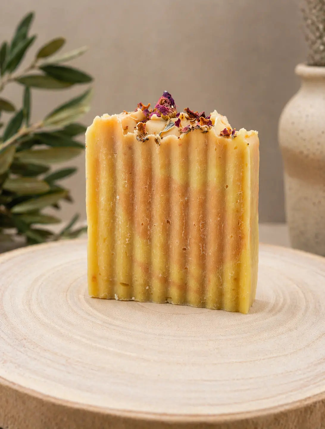 Aphrodite’s Glow Soap Bar – Natural Radiance, Hydrating Rose Geranium & Olive Oil Greek Soap (Handmade, Organic, 4.5 oz / 127.6 g) Deos Co.