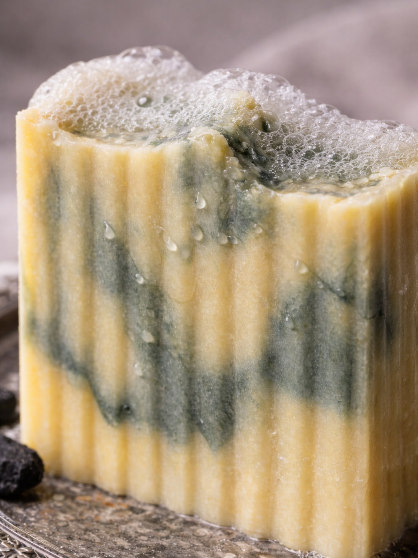 Aetheria Glow – The Divine Activated Charcoal Exfoliating Soap (4.5 oz / 127.6 g)