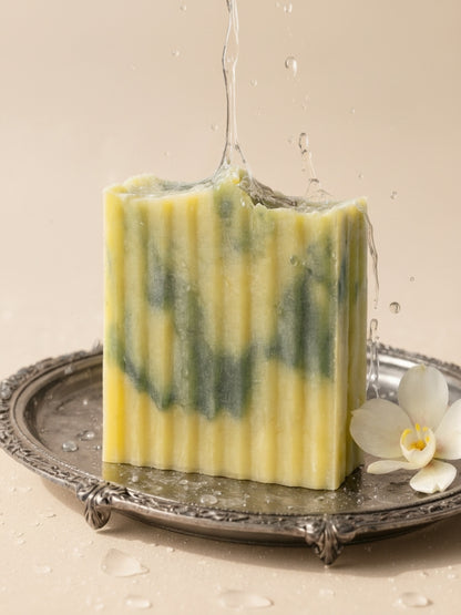 Aetheria Glow – The Divine Activated Charcoal Exfoliating Soap (4.5 oz / 127.6 g)