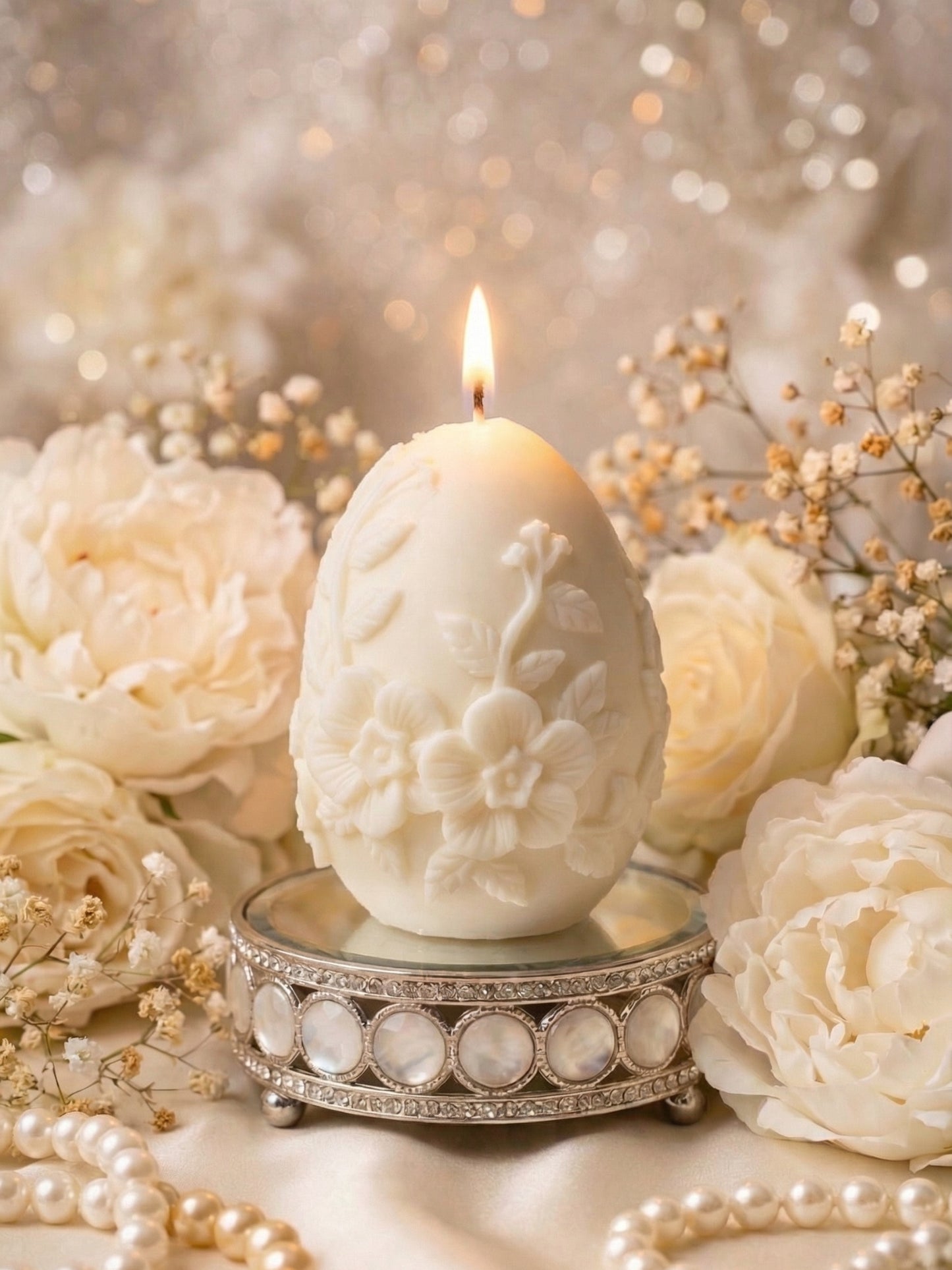 Aurelia Bloom — Honey & Vanilla Sculptural Soy Wax Candle (3.5 oz / 100 g)