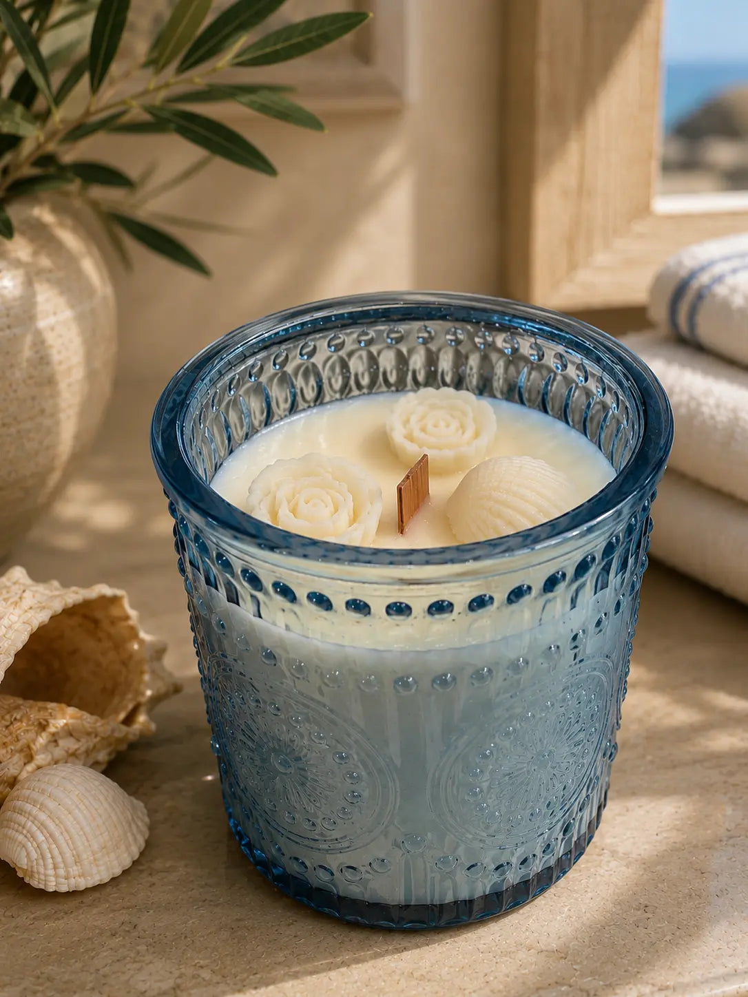 Aegean Bloom | Jasmine Scented Soy Candle – 6.2 oz DEOS CO.
