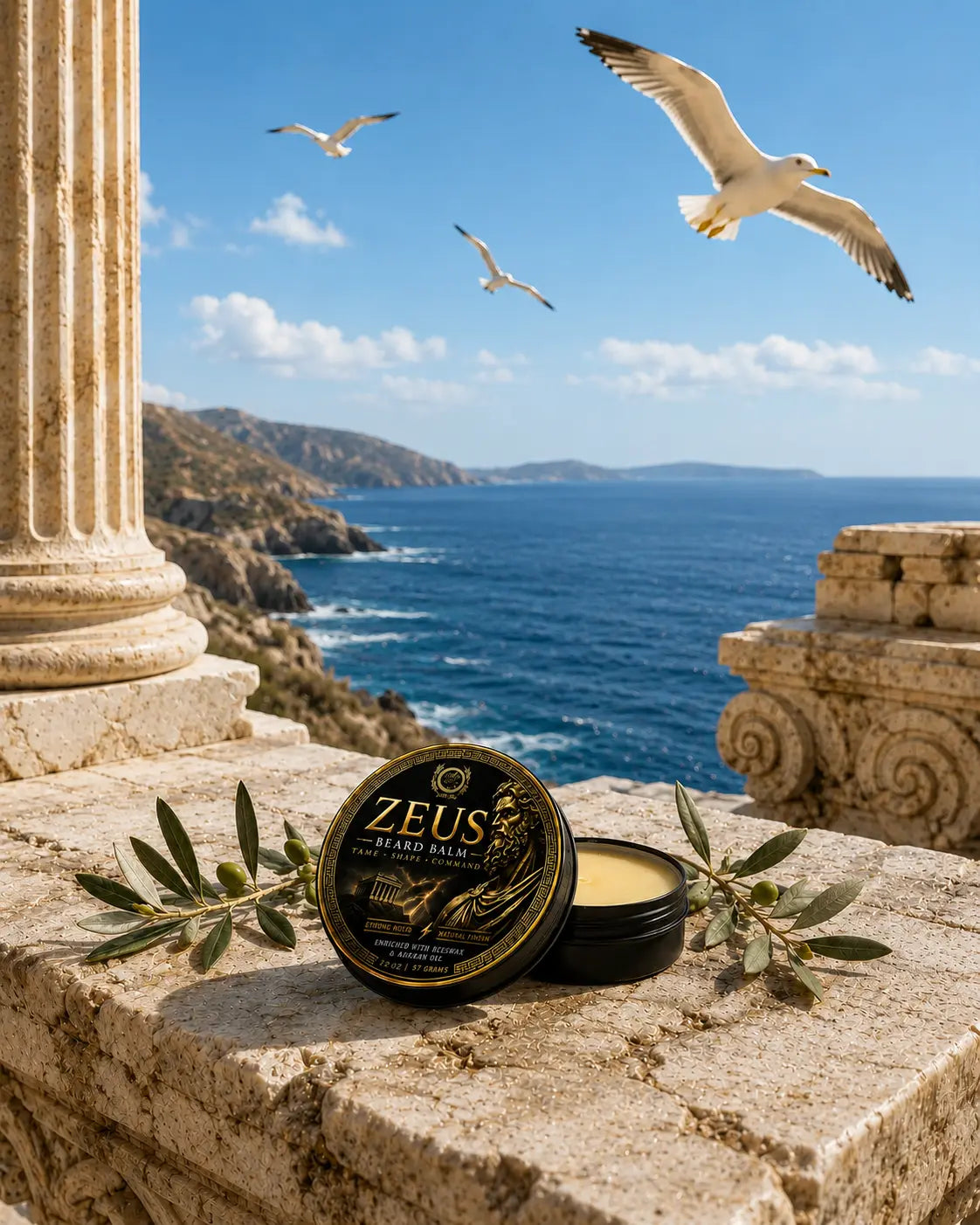Premium Beard Balm | ZEUS Conditioning Beard Balm for Men DEOS CO.