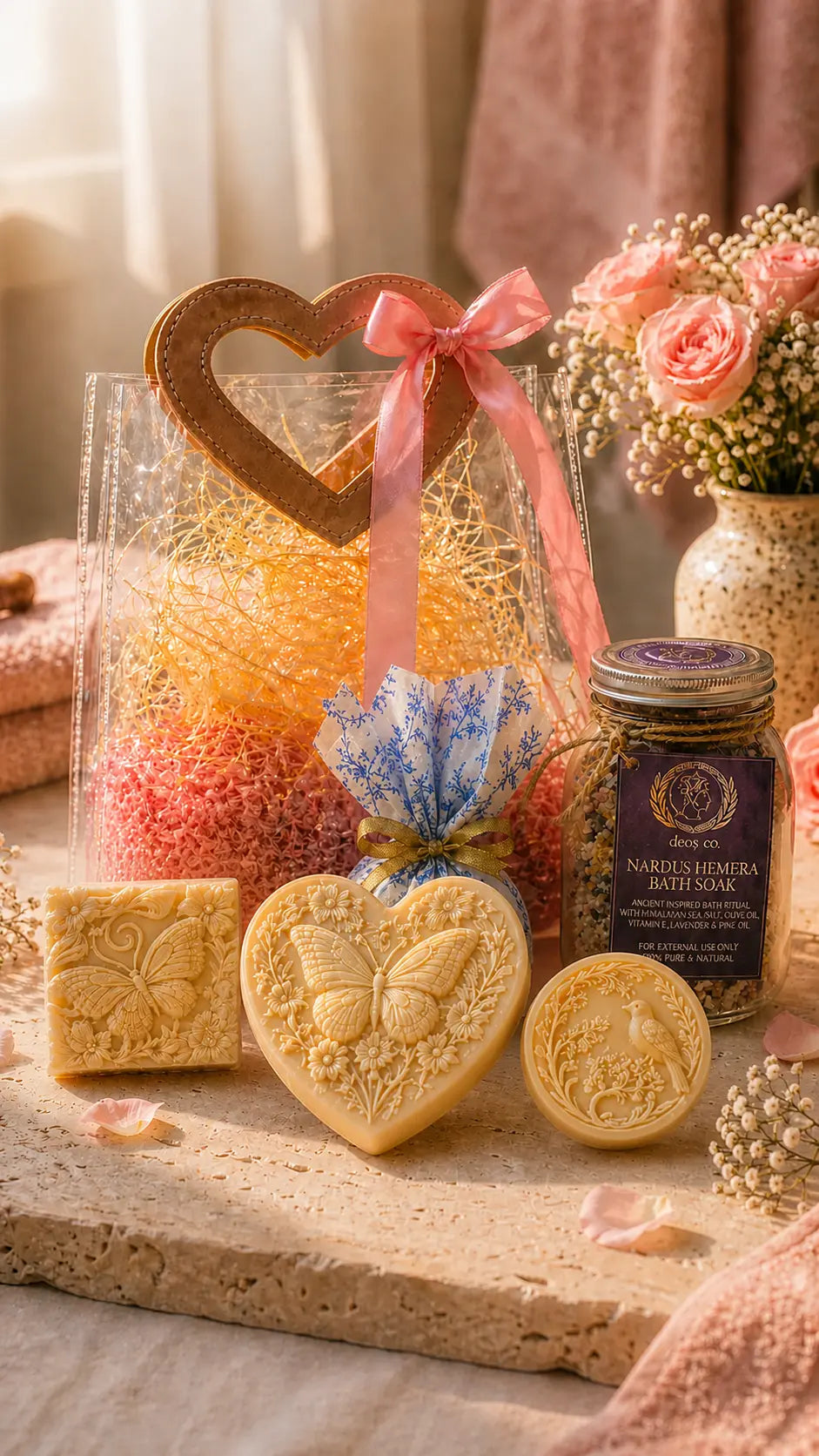 Handcrafted Mother’s Day olive oil soap bundle