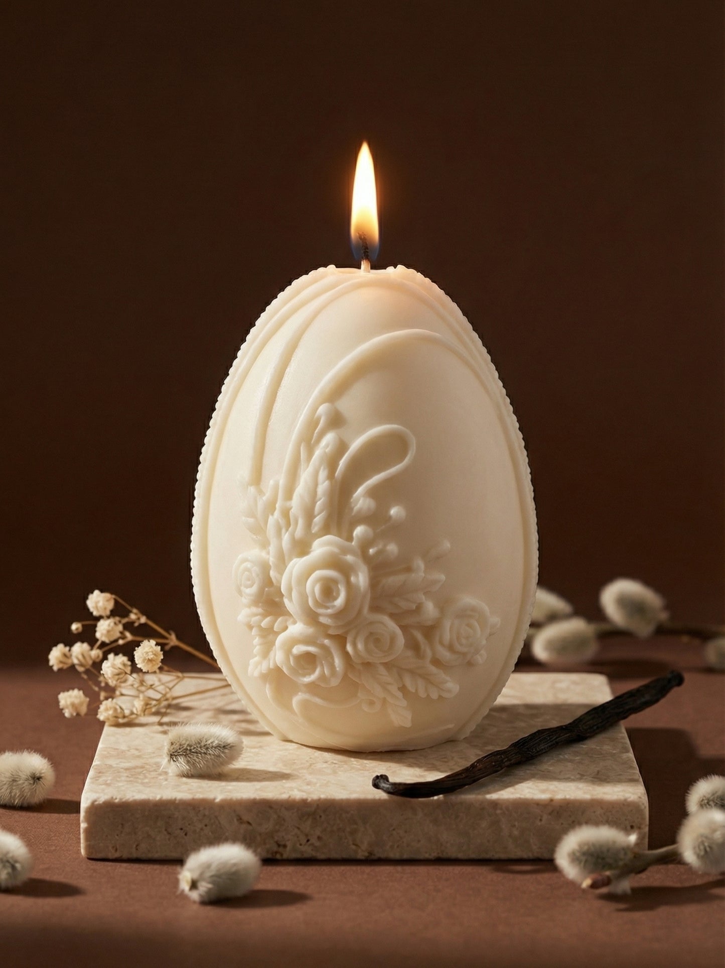 Elysian Bouquet — Honey & Vanilla Sculptural Soy Wax Candle (3.5 oz / 99 g)