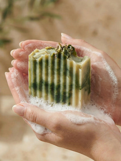 ELYSIAN GLOW – Brightening Spirulina Soap w/ Avocado & Botanical Butters (4.5 oz / 127.6 g)