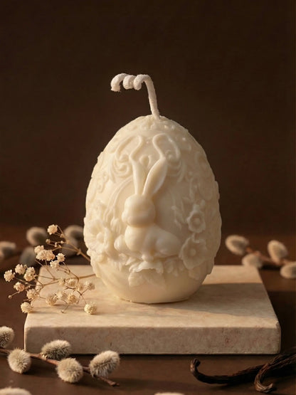 Hare of Bloom bunny soy candle by DEOS Co