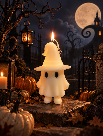 Hecate's Ghost Candle – Handmade Halloween Candle | 132 g / 4.65 oz | 4.8 × 3.2 in | DEOSCO DEOS CO.