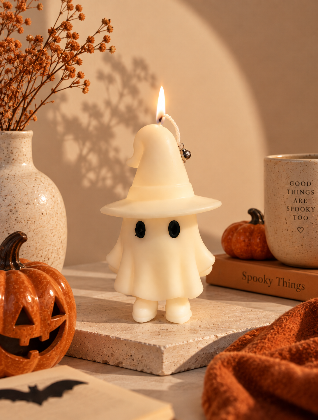 Hecate's Ghost Candle – Handmade Halloween Candle | 132 g / 4.65 oz | 4.8 × 3.2 in | DEOSCO DEOS CO.