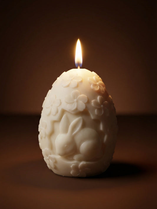 Elysian Spring Bunny Egg — Honey & Vanilla Sculptural Soy Wax Candle (3.75 oz / 106 g)