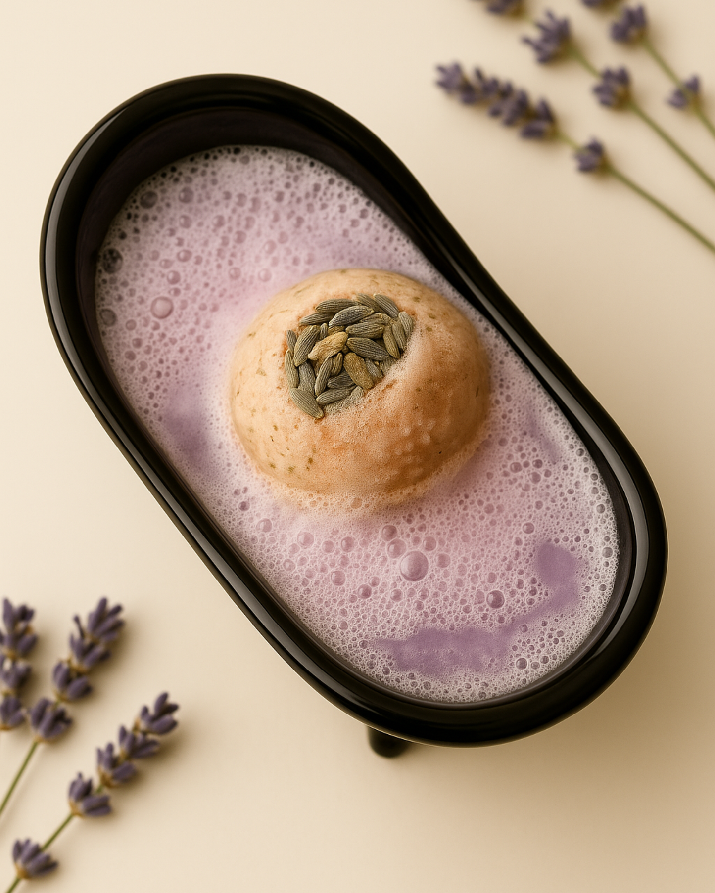 Nardus Sphere — Lavender Organic Bath Bomb for Calm & Soft Skin (2.2 oz / 62 g • 4.0 oz / 113 g)