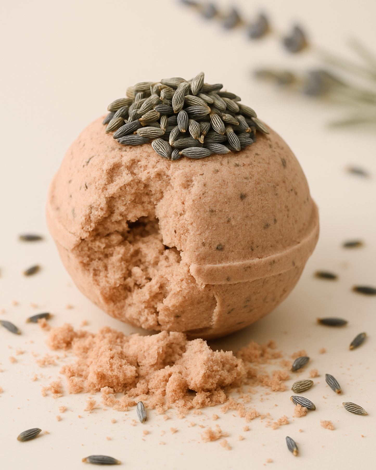 Nardus Sphere — Lavender Organic Bath Bomb for Calm & Soft Skin (2.2 oz / 62 g • 4.0 oz / 113 g)