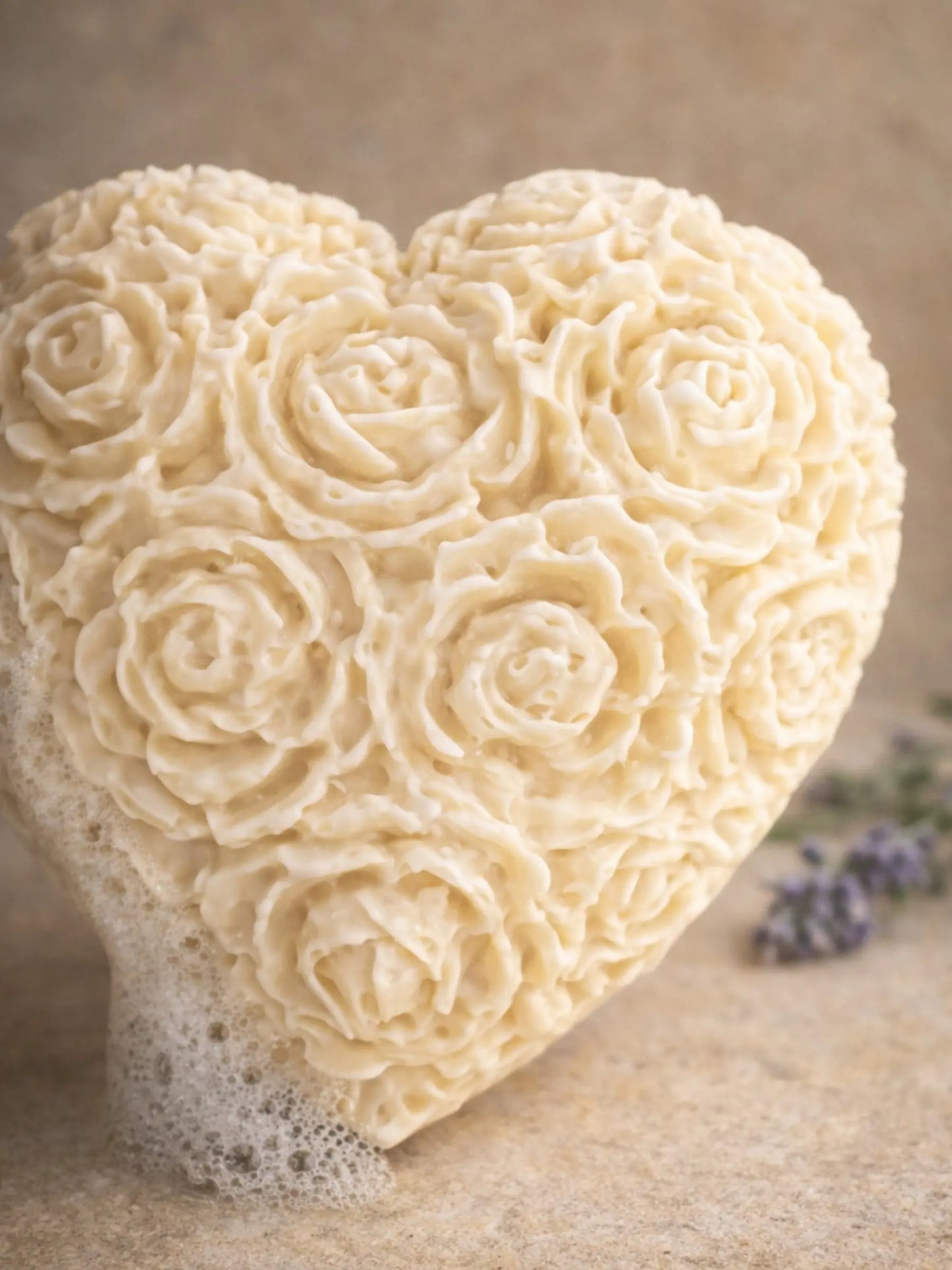The Fleur Heart (Grand Bloom) — Pure Olive Oil & Lavender Soap | Nardus Bliss Collection (1.5 oz / 42 g) Deos Co.