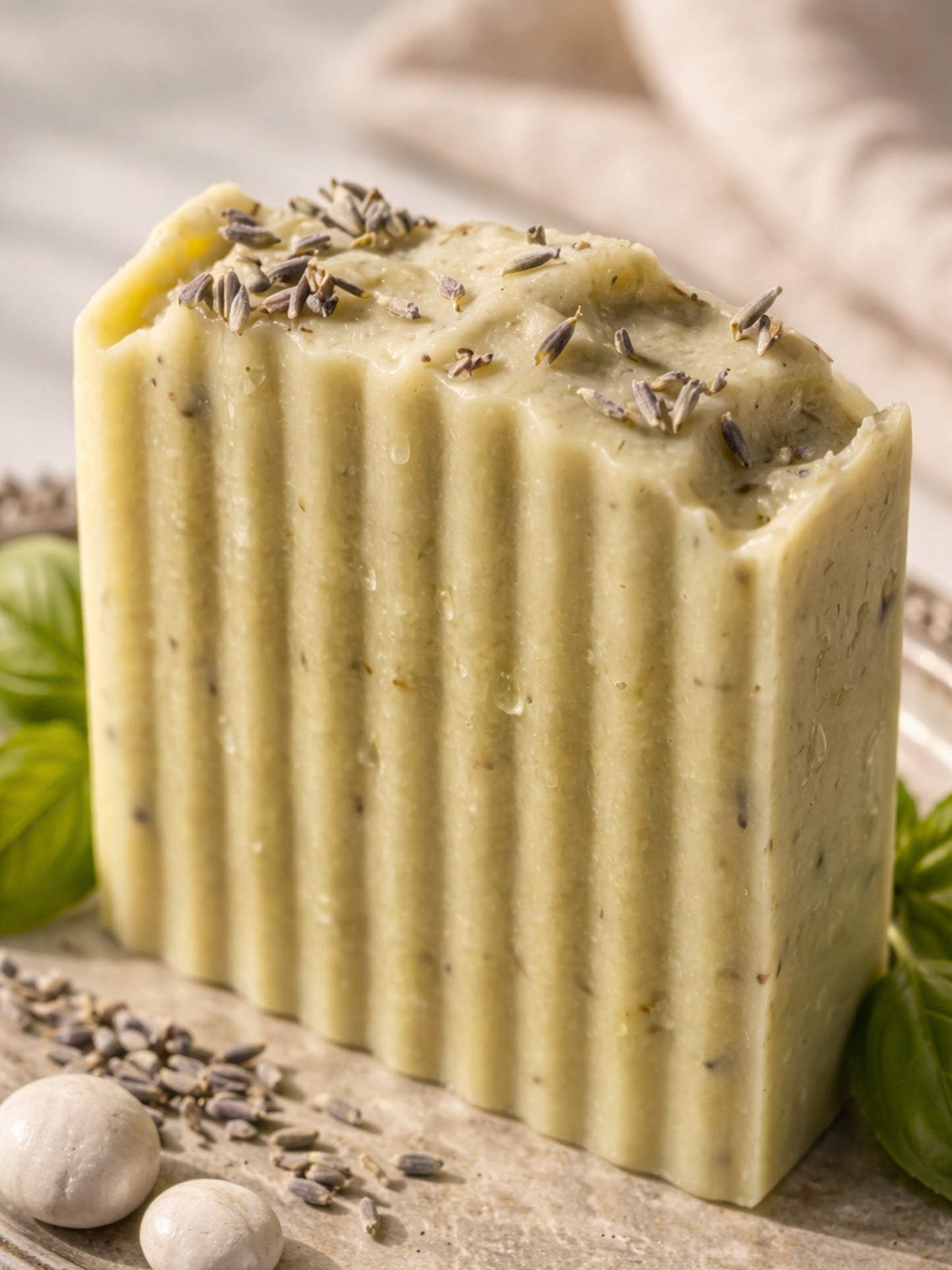 Thera Serenity – The Lavender & Basil Harmony Soap (4.5 oz / 127.6 g)