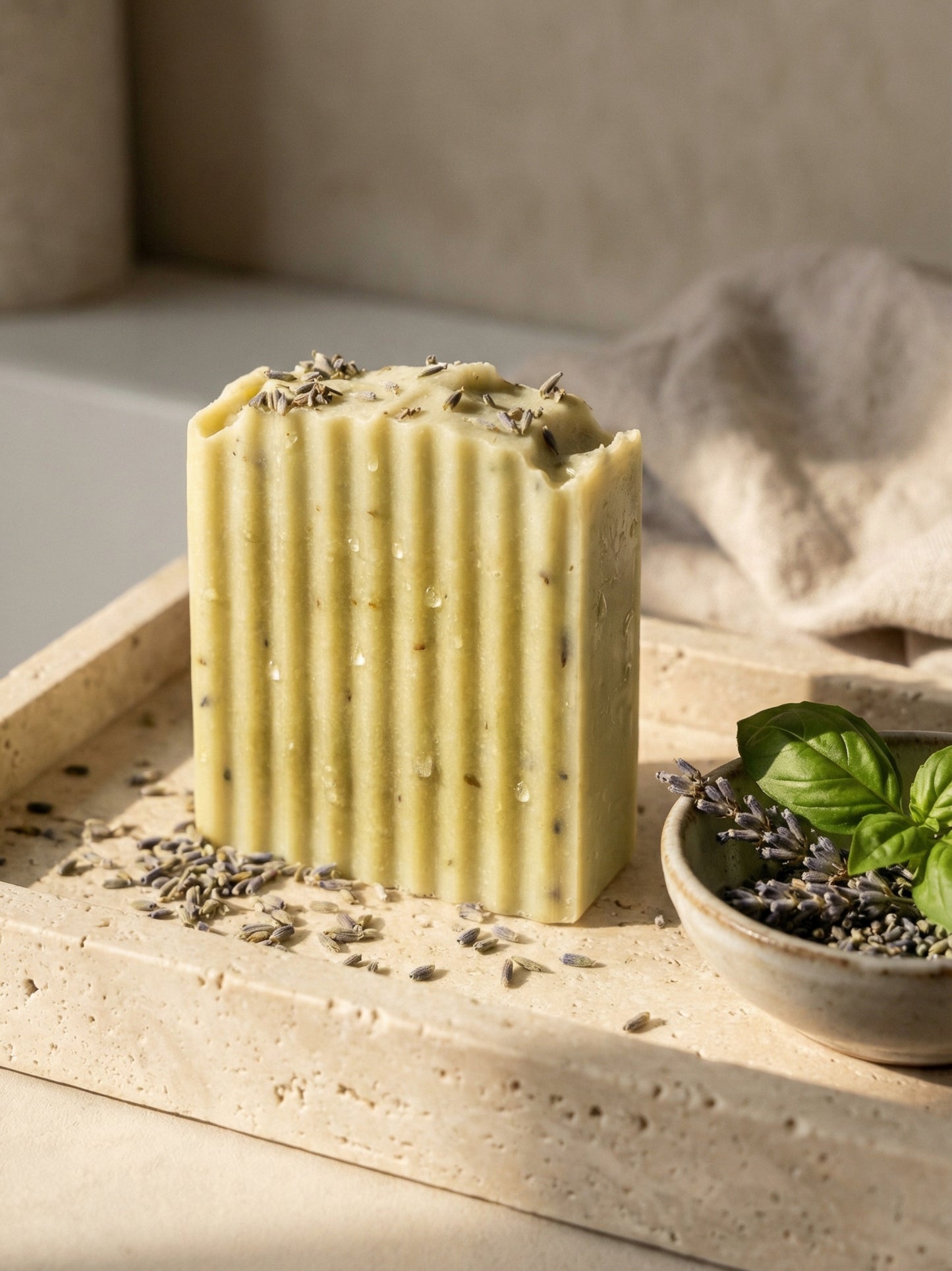 Thera Serenity – The Lavender & Basil Harmony Soap (4.5 oz / 127.6 g)