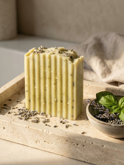 Thera Serenity – The Lavender & Basil Harmony Soap (4.5 oz / 127.6 g)