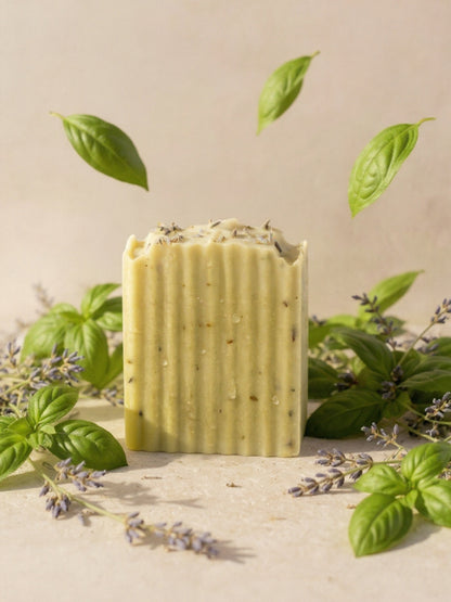 Thera Serenity – The Lavender & Basil Harmony Soap (4.5 oz / 127.6 g)