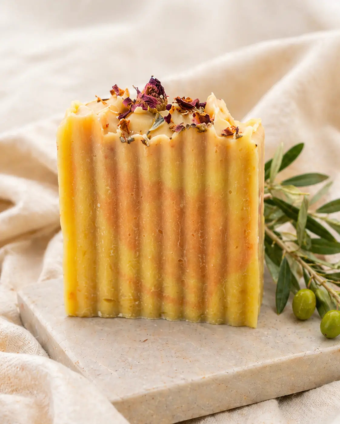 Aphrodite’s Glow Soap Bar – Natural Radiance, Hydrating Rose Geranium & Olive Oil Greek Soap (Handmade, Organic, 4.5 oz / 127.6 g) Deos Co.