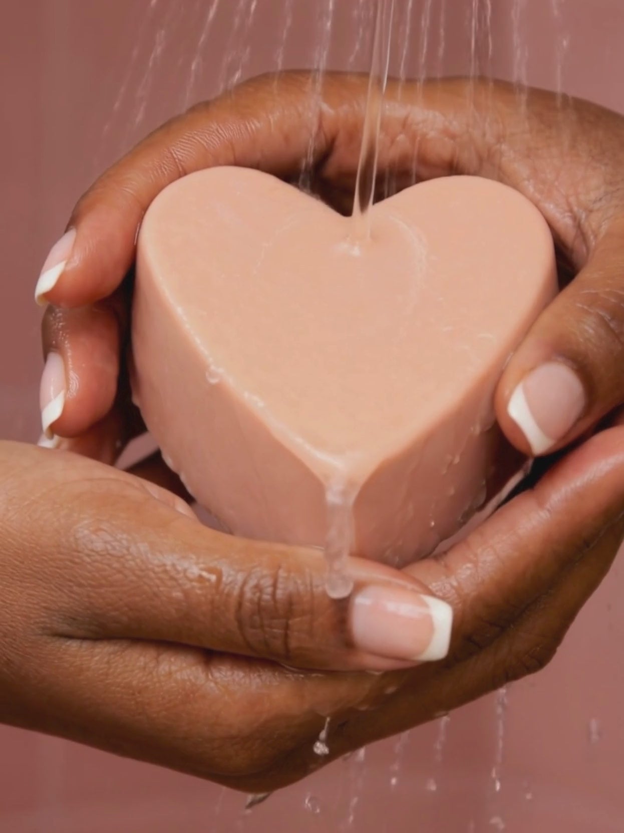 AGĀPE heart soap by DEOS Co., handcrafted rose geranium and vanilla soap for an elegant Valentine’s Day gift