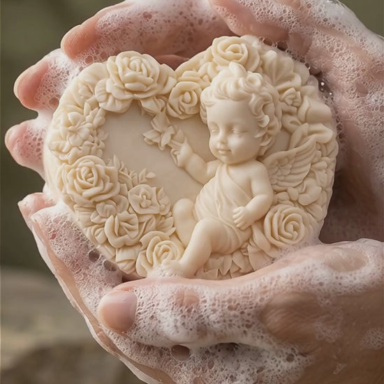 DEOS CO Eros Angel luxury soap handmade with olive oil and lavender, held in gentle foamy hands, premium artisanal soap for natural skincare.

Handcrafted Eros Angel soap by DEOSCO, natural olive oil and lavender soap in foamy hands, luxury artisanal skincare.

The Eros Angel — Pure Olive Oil & Lavender Soap | Nardus Bliss Collection