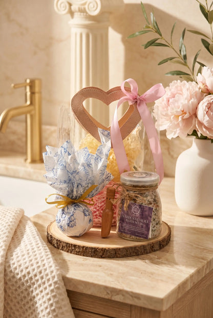 Elegant Mother’s Day bath collection with handmade soaps
